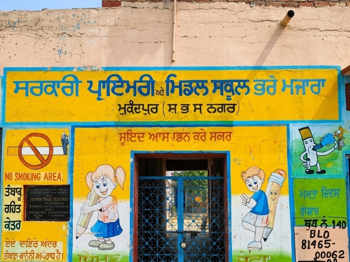 Govt Primary & Middle School Bharo Majara in Mukandpur, SBS Nagar, Punjab (India)